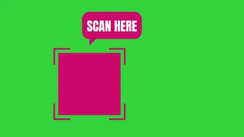 Minimalist SCAN ME SCAN HERE icon with focus frame Stock Footage 341193442