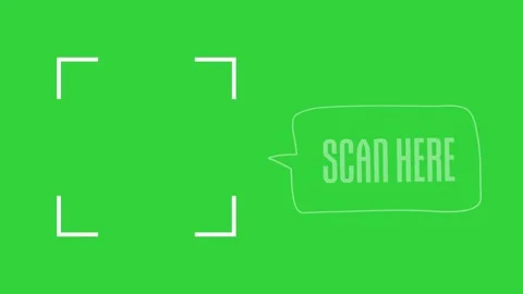 Minimalist SCAN ME SCAN HERE icon with focus frame Stock Footage 341193538