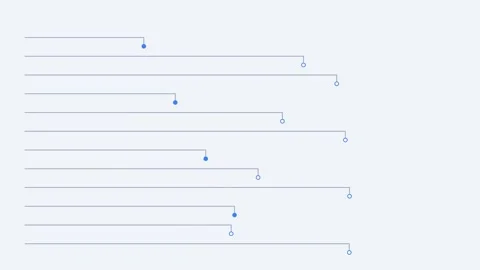 Minimalist scatter plot diagram showing blue and white circular data points Video stock 335118192