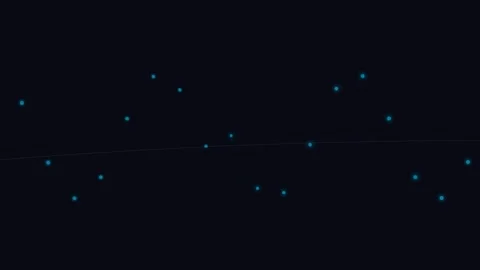 A minimalist scatter plot showing data points on a dark background curve Stock Footage 339618294