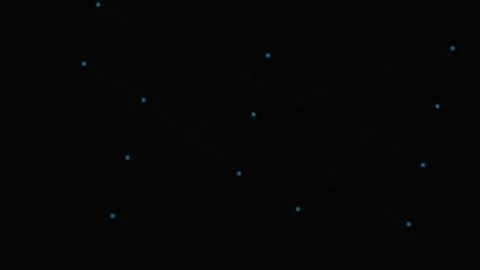 Minimalist scattered blue light dots on a deep solid black background Stock Footage 339617605