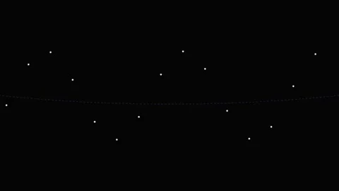 Minimalist scattered white dots on a solid black background digital art Stock Footage 339617713