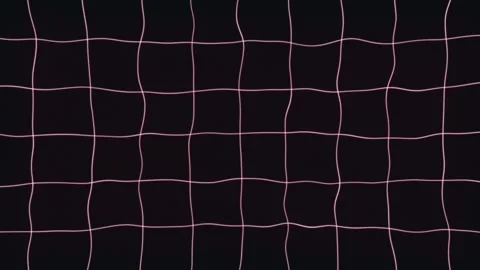 Minimalist Sci-Fi Motion Background with a Wavy Pink Line Grid in a Seamless Loo Stock-Footage 317754641