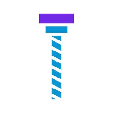 Minimalist Screw Vector for Industrial Applications Stock Illustration