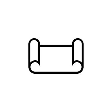 Minimalist scroll icon, perfect for web and app design Stock Illustration