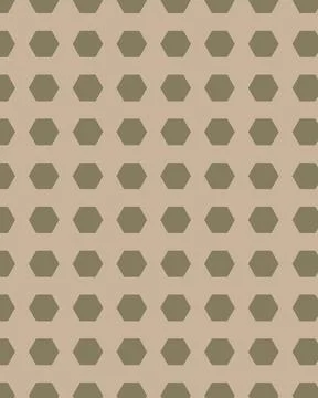 Minimalist Seamless Geometric Hexagon Pattern in Earthy Tan and Olive Tones.. Stock Illustration