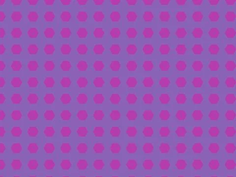 Minimalist Seamless Geometric Pattern of Pink Hexagon Shapes on a Solid Pur.. Illustrazione stock