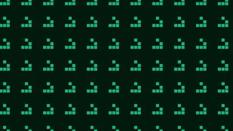 Minimalist seamless green geometric grid pattern background texture for tec.. Stock Footage 343632818