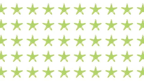 Minimalist Seamless Green Star Pattern with Hand Drawn Doodle Style on Whit.. 스톡 일러스트
