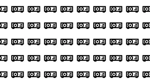 Minimalist seamless pattern featuring black digital projector icons on a pl.. 스톡 일러스트