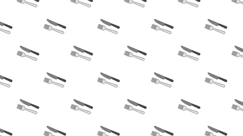 Minimalist seamless pattern featuring repeated flat illustrations Stock Footage 326951745