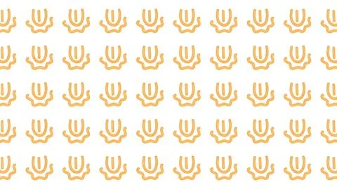 Minimalist Seamless Pattern with Orange Abstract Geometric Symbols on White.. Stock Illustration