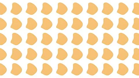Minimalist Seamless Pattern with Orange Organic Shapes and Blobs on White B.. Illustrazione stock