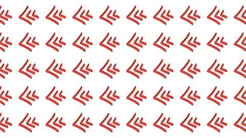 Minimalist seamless pattern with red hand-drawn geometric chevron shapes on.. Stock Illustration