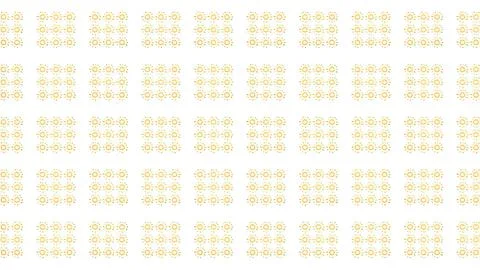 Minimalist seamless pattern of yellow sun icons in grid arrangement on whit.. Illustrazione stock