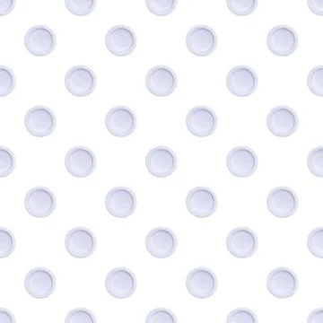Minimalist seamless polka dot pattern with white circles Stock Illustration