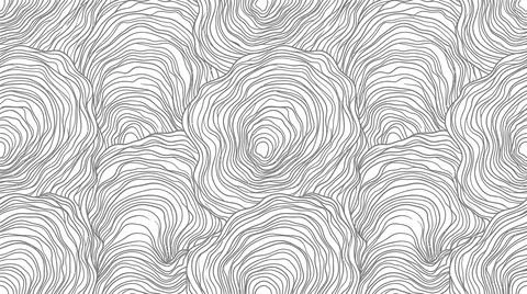 Minimalist seamless topographic map pattern with subtle grey wavy lines bac.. Stock Illustration