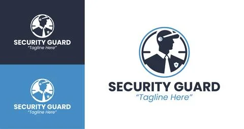 Minimalist Security Guard Logo Stock-Illustration