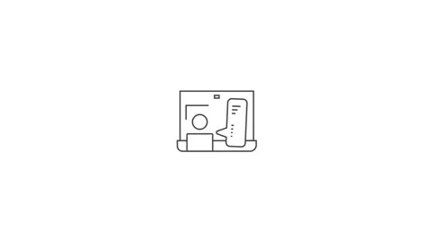Minimalist seo optimization vector icon animation loop for tech Stock-Footage 338216261