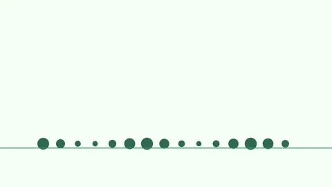 Minimalist sequence of green dots pattern on white background for data visu.. Stock Footage 336837334