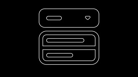 Minimalist server or database icon on black background Stock Footage 276675561