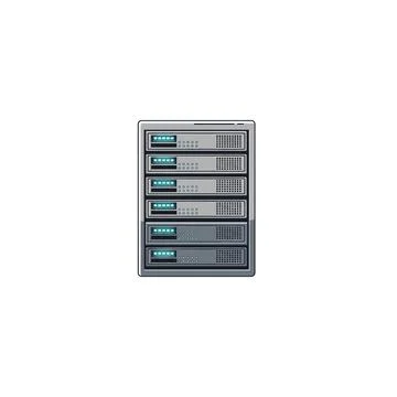 Minimalist server rack illustration for it network and data center concepts Stock Illustration