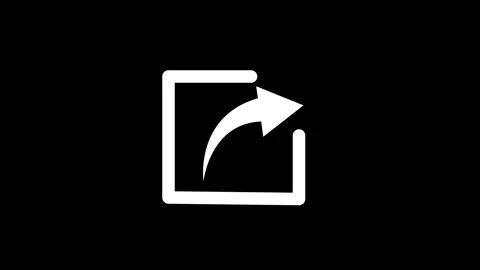 Minimalist share icon animation emerging from white lines forming square fr.. Stock Footage 345547690