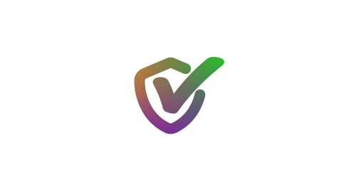 Minimalist Shield Logo with Check Mark Animation, symbolizing security and .. Stock Footage 307720612