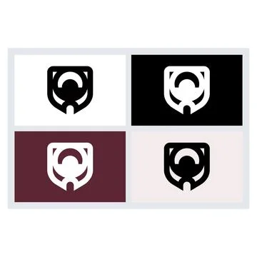 Minimalist Shield Logo Icon Vector Set Ilustración de archivo