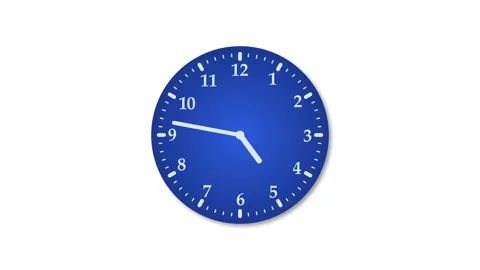 Minimalist simple analog clock animation, A simple analog clock animation w.. Stock Footage 304394236