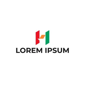 Minimalist simple design LOREM IPSUM logo design Stock Illustration