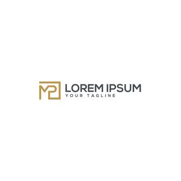 Minimalist simple design LOREM IPSUM logo design Stock Illustration
