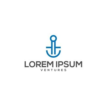 Minimalist simple design LOREM IPSUM logo design Illustrazione stock