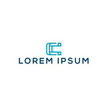 Minimalist simple design LOREM IPSUM logo design Stock Illustration