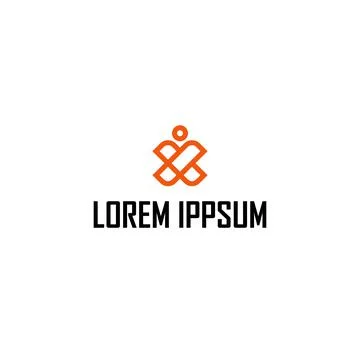 Minimalist simple design LOREM IPSUM logo design Stock Illustration
