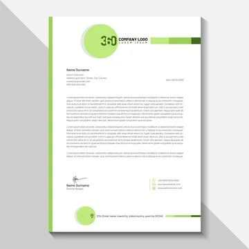 Minimalist simple letterhead template design Stock Illustration