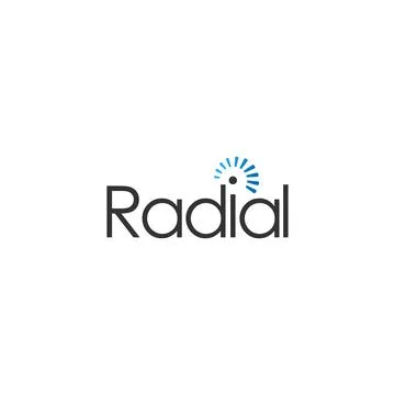Minimalist Simple Radial Loading Tech logo design 스톡 일러스트