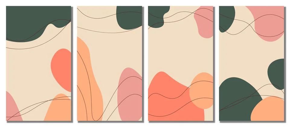 Minimalist simple set background Stock Illustration