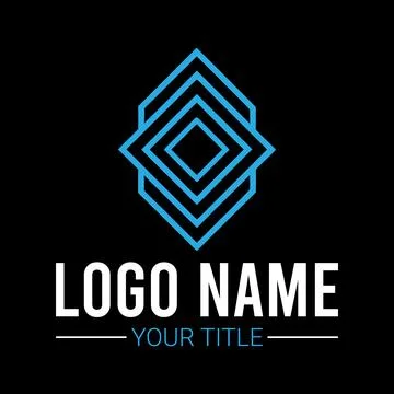 Minimalist simple-shape logo design Stock Illustration