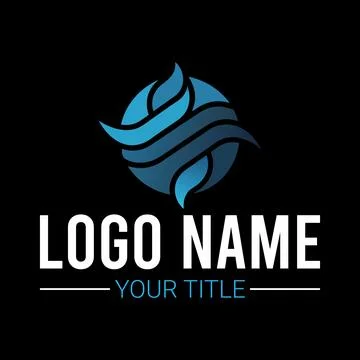 Minimalist simple-shape logo design Stock Illustration