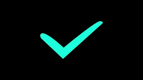 Minimalist simple tick mark animation, symbolizing approval Stock Footage 316784380