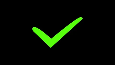 Minimalist simple tick mark animation, symbolizing approval Stock Footage 316784384