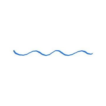 Minimalist Single Wavy Line Hand Drawn Grunge Texture Vector Illustration F.. イラスト素材