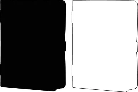 Minimalist smartphone and tablet device outline vector Stock Illustration