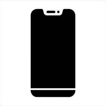 Minimalist smartphone device icon full details prompt 8K ultra quality Stock Illustration