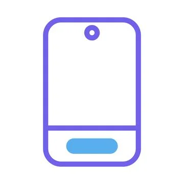 Minimalist Smartphone Icon for Modern Interface Stock Illustration