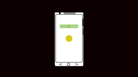 Minimalist smartphone interface animation yellow button modern app 4k motio.. Stock Footage 321444509