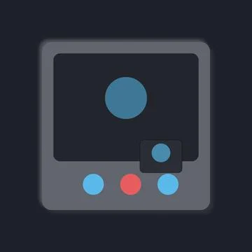 Minimalist smartphone interface with circular navigation buttons Stock Illustration