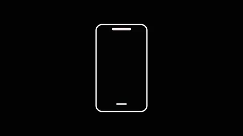 Minimalist smartphone outline on dark background. Digital smartphone outlin.. Stock Footage 337568259