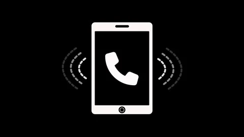 Minimalist Smartphone Ringing Animation, Minimal Phone Calling Animation Wa.. Stock Footage 310567980